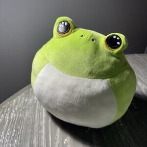 Ty Beanie Squishies (Squish-A-Boos) Plush - SNAPPER the Frog 10" Small Size Gree